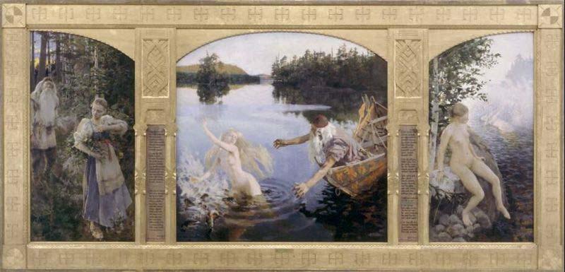 Akseli Gallen-Kallela The Aino triptych oil painting image
